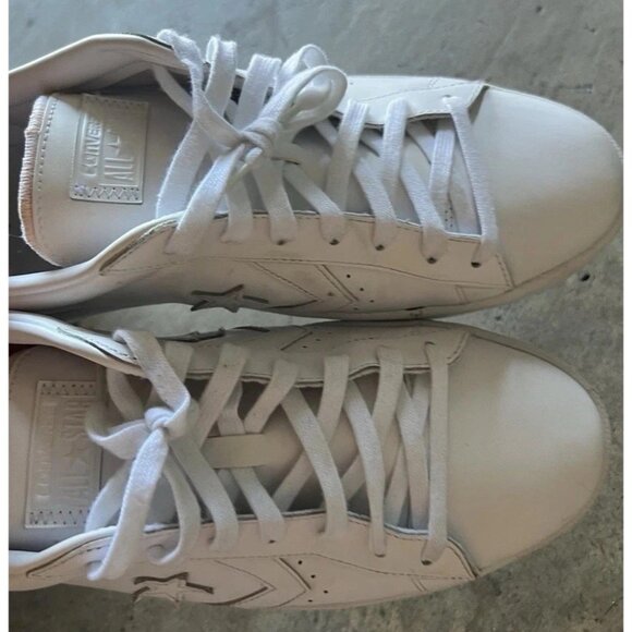Converse All Star White Leather Men’s Size 12 Chuck Taylors - Picture 3 of 12